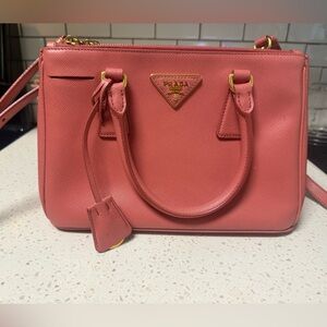 Prada Coral Leather Satchel